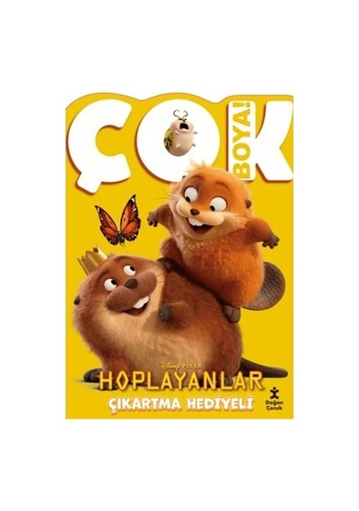 Hoplayanlar Temalı Çıkartmalı Boyama Kitabı