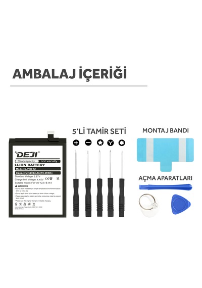 Deji Vivo Y22 Uyumlu Mucize Batarya B-w3