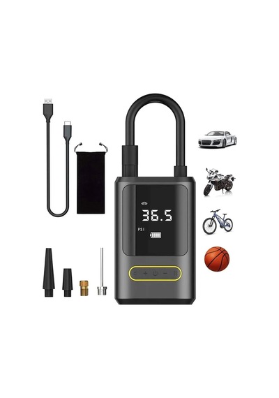Kablosuz Oto Araç Mini 4000mah 150 Psı Işıklı Oto H.a Kompresörü