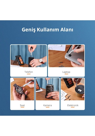 Ugreen 38 Parça Alüminyum Alaşımlı Hassas Elektronikçi Tornavida Seti, 80459