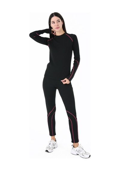 Scorp Thermo-fit Kadın Termal İçlik Takım Alt Üst Kayak İçliği Siyah Siyah