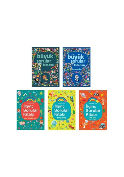 Büyük Sorular İlginç Sorular Kitabım Ciltli 5 Kitap
