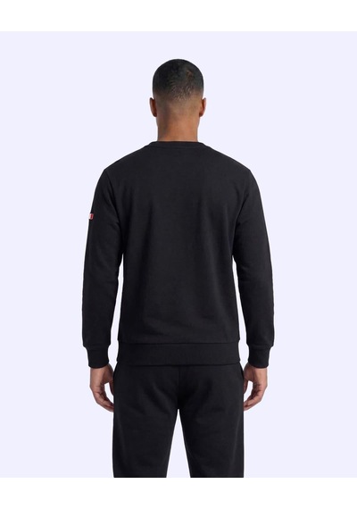 Kappa Talie Crewneck Erkek Siyah Regular Sweatshirt