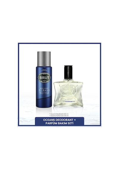 Brut Oceans Erkek Parfüm EDT 100 ML + Oceans Erkek Sprey Deodorant 200 ML