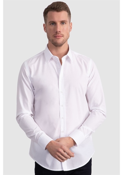 Tudors Slim Fit Dar Kesim Tery Cotton Erkek Gömlek-23362 Beyaz Tudors Slim Fit Dar Kesim Tery Cotton Erkek Gömlek-23362 Beyaz