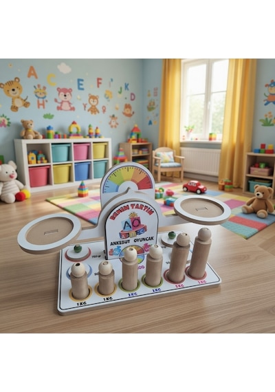 Benim Tartım Ağırlık Ölçme Ve Denge Oyunu Montessori Ahşap