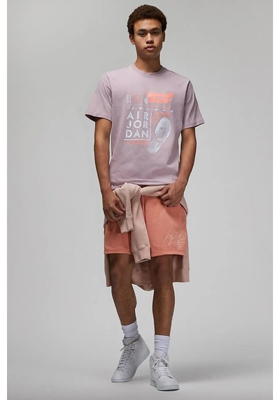 Nike Jordan Brand Graphic Tee Grafik Baskılı Erkek Tişört Mor