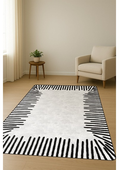 Modern Desenli Dijital Baskı Kaymaz Taban Halı H0107 Renkli