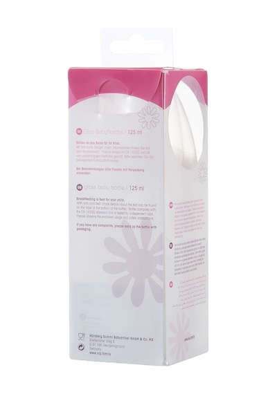 Tr Wide Neck Bottle 125 Ml Antikolik Cam Biberon Kız, Mavi