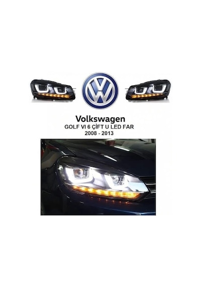 Golf 6 U Led Far Takımı 2008 - 2013
