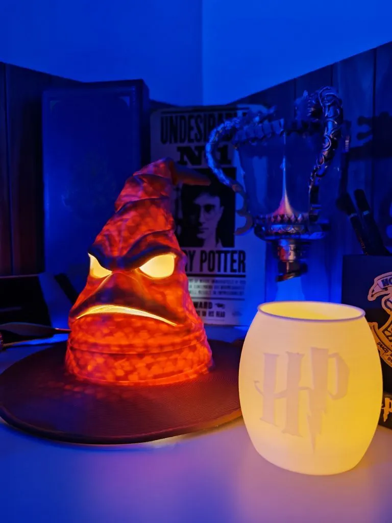 Harry Potter Seçmen Şapka Led Gece Lambası Dimmerli Usb Led Kahverengi