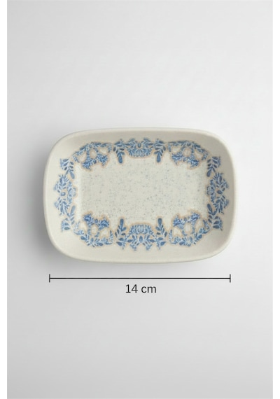 12'li Valencia Kare Kayık Tabak 14cm. Dijital Valeria-a Rinart Krem