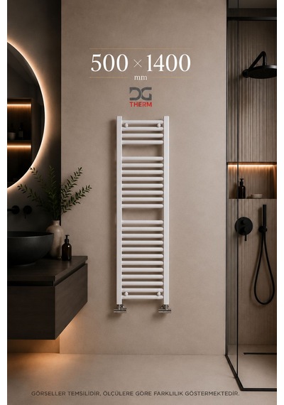 500X1400 Beyaz Havlupan 20 Borulu Banyo Havlupanı