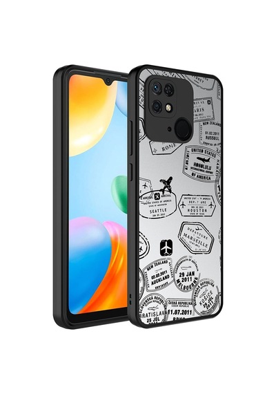 Xiaomi Redmi 10c Kılıf Aynalı Desenli Kamera Korumalı Parlak Zore Mirror Kılıf