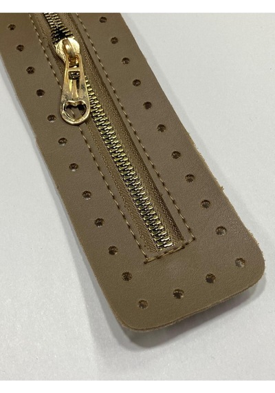Karantuhafiye Derili Fermuar / Çanta Fermuarı / Kapak Fermuar 30 Cm Vizon Vizon