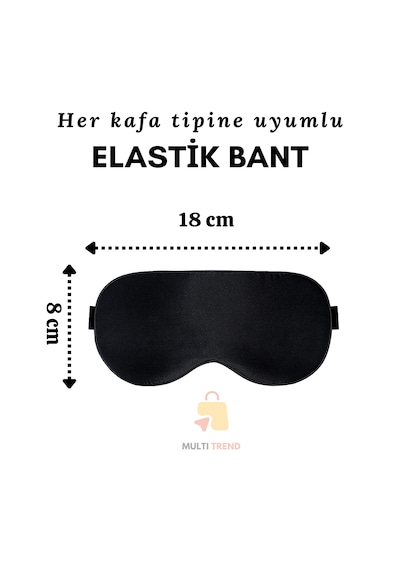 Ankaflex Siyah Uyku Maskesi Işık Geçirmez Göz Bandı Kadın Erkek Siyah