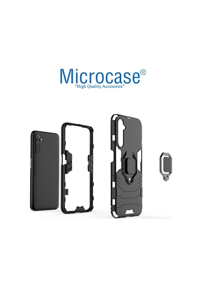 Microcase Realme 6 Batman Yüzük Standlı Kılıf