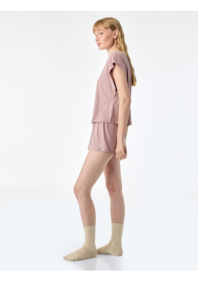 Koton Beli Lastikli Rahat Kesim Modal Pijama Altı Pembe 6slk80007mk Gül