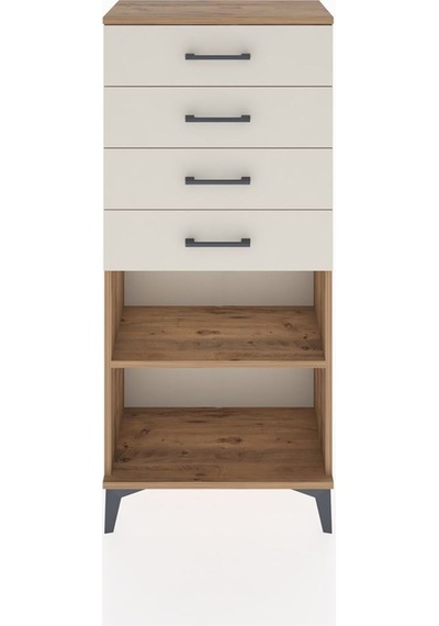 Hyperion Dolap Tek Raflı 4 Çekmeceli 60x44x134 Çam-aytaşı Atlas Çam