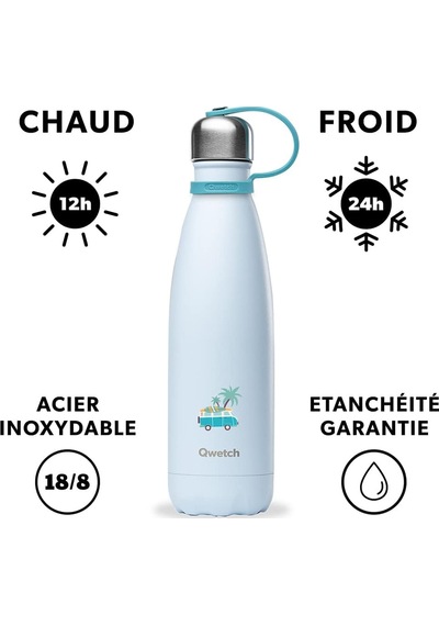 Termos Paslanmaz Çelik, 500 Ml, Model Kids Mavi Minivan Çok Renkli