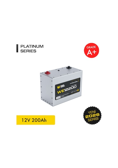 Werer Energy 12V 200Ah LiFePO4 Platinum Series Bluetooth'lu Lityum Demir Fosfat Akü