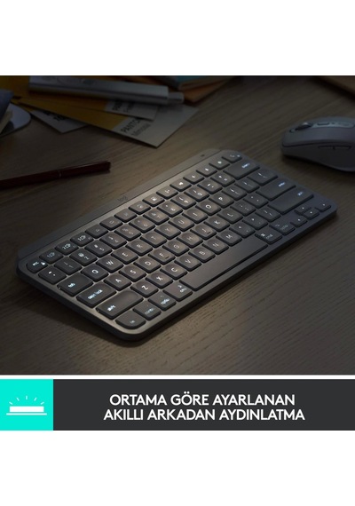 Teknoteg - Art - Logıtech Mx Keys Mını Q Tr Klavye Siyah 920-010504