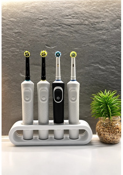 Minimalist Diş Fırçası Tutucu Stand Ve Banyo Organizeri Zyndo Beyaz