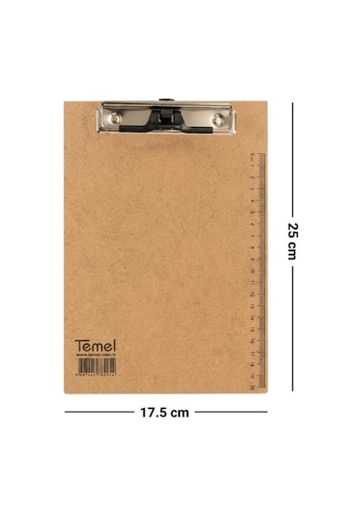 Temel A5 Ve 1/3 A4 Ahşap Sekreterlik Metal Klipsli Kalem Tutma Aparatlı 2li Set