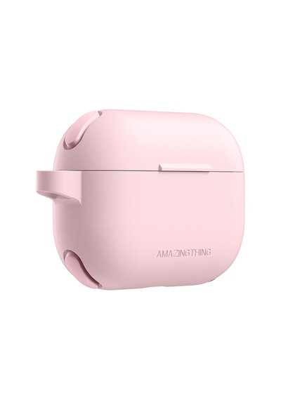 Apple Uyumlu AirPods Pro 2 Amazingthing Airbag Köşe Tasarımlı Omni Serisi Silikon Kapak Pembe