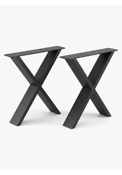 Metal Bank-sehpa-orta Sehpa Ayağı Model X 2 Adet Ayak 42 Cm Mobilya Ayağı Mat Siyah