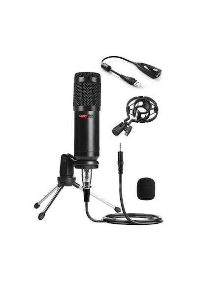 Lastvoice Bm800 Condenser Stüdyo Mikrofon Mini Tripod + 7.1 Ses Kartı