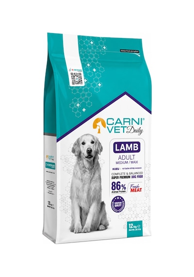 Carni Vet Daily Kuzulu Orta Ve Büyük Irk Yetişkin Köpek Maması 12 Kg