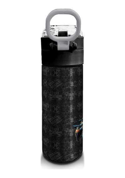 Coral High Kids Siyah Drone Desenli Pipetli Ve Direkt İçim Çelik Termos 500 Ml 31891 Siyah