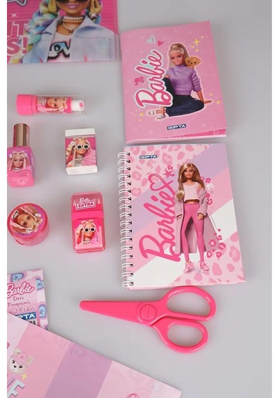 Lisanslı 21 Parça Okul Ve Kırtasiye Seti, Pembe Çok Renkli