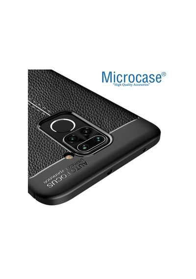 Xiaomi Redmi Note 9 Leather Tpu Silikon Kilif - Siyah + Cam (Seç) 435859809
