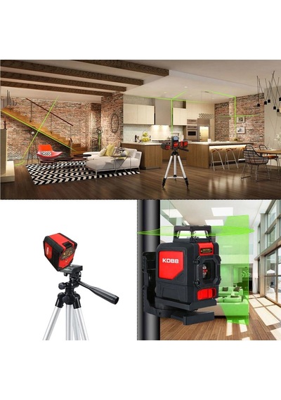 Kobb Kbl30gtp Otomatik Hizalamalı Yeşil Çapraz Çizgi Lazer Distomat + Tripod 25 M