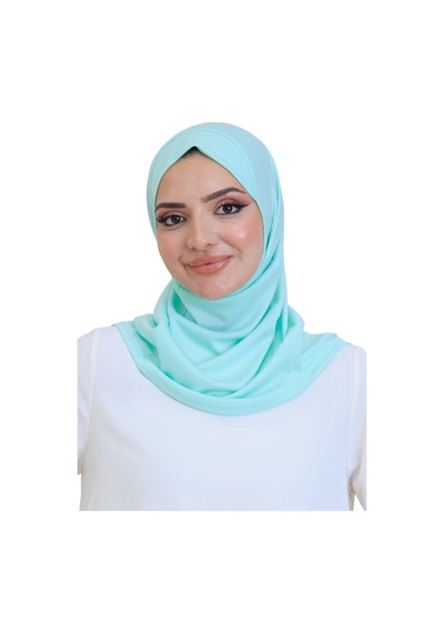 Modish Group Hazır Başörtü Pratik Tak Çıkart Kadın Günlük Şal Hafif Kırışmaya Dayanıklı Mint Yeşili