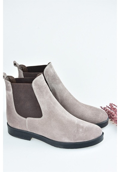 Fox Shoes Vizon Süet Kadın Bot L6671968602 Vizon Süet
