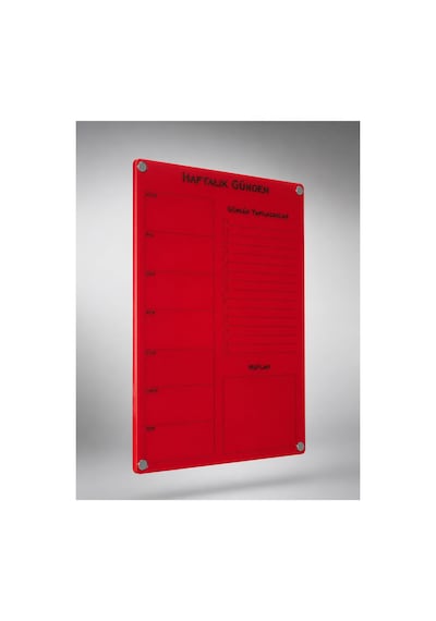 Haftalık Planlayıcı Silinebilir Buzdolabı Not Panosu - 2 Adet Kalemli Sürpriz Hediyeli 44319785