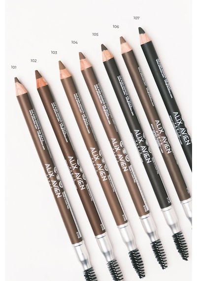 Alix Avien Fırçalı Yumuşak Uçlu Belirginleştirici Gri Kaş Kalemi Eyebrow Expert Powdery Liner 107 Deep Gray