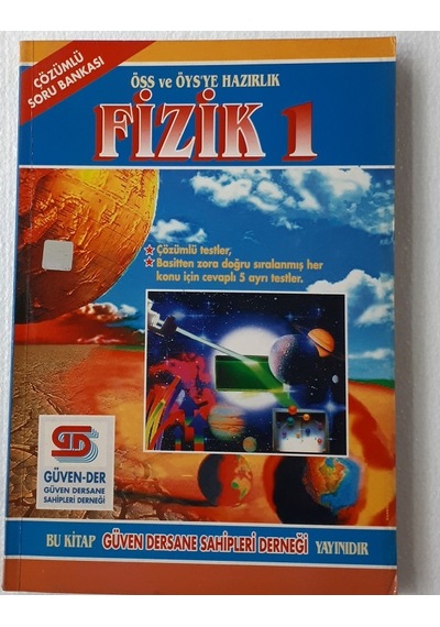 Fizik 1 Çözümlü Soru Bankası Güvender Yayınları 1995 Baskı Öss-Öy