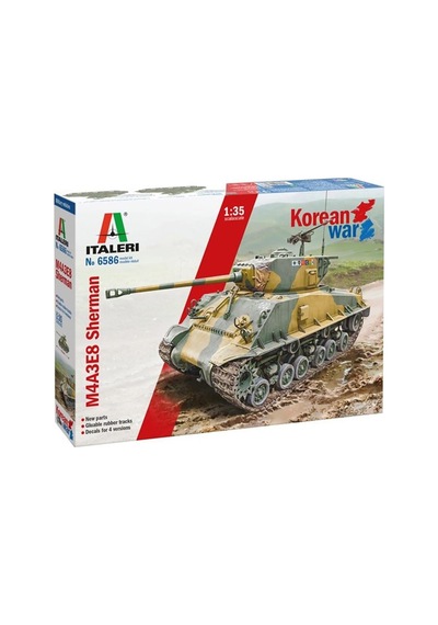 Italeri 6586s 1/35 Ölçek, M4a3e8 Sherman Kore Savaşı Tank, Plastik Model Kiti