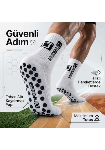 Genel Kaydırmaz Çorap 3 Lü Futbol Basketbol Tenis Erkek Spor Çorap, Beyaz, Kaymaz Çor Beyaz 3'lü / 39-44 Genel Kaydırmaz Çorap 3 Lü Futbol Basketbol Tenis Erkek Spor Çorap, Beyaz, Kaymaz Çor Beyaz 3'lü / 39-44