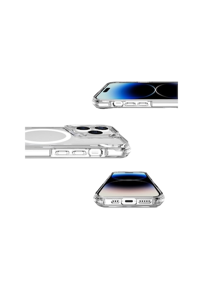 Apple Uyumlu iPhone 14 Pro Max Kılıf Magsafe Özellikli Maximus Sararmaz Şeffaf Kapak