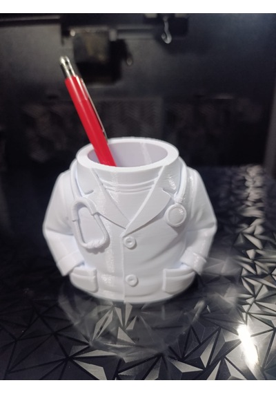 3d Baskı Doktor Kalemlik Masaüstü Kalem Kutusu Beyaz
