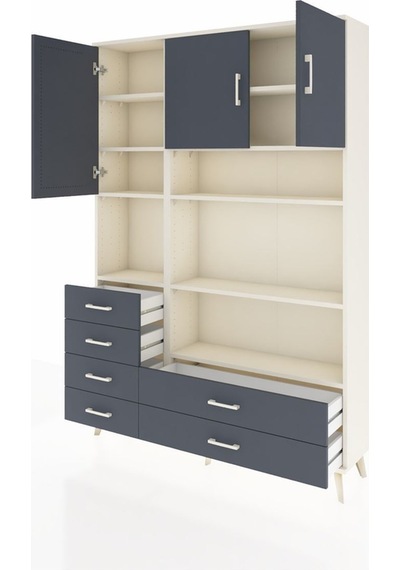Arges Dolap 9 Raflı 6 Çekmeceli 3 Kapaklı 132x30x195 Aytaşı-antrasit/antrasit Antrasıt/antrasıt Arges Dolap 9 Raflı 6 Çekmeceli 3 Kapaklı 132x30x195 Aytaşı-antrasit/antrasit Antrasıt/antrasıt