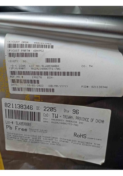 Mx29lv400cttı-70g Macronix 5 Adet