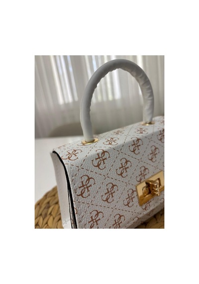 Store Kadın Mini Şık Ve Casual El Ve Omuz Çantası Beyazkahve