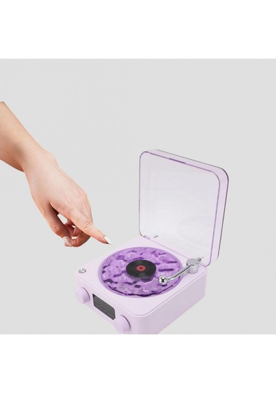 Retro Pikap Tasarımlı Bluetooth Hoparlör Projektör Işıklı Aux Usb Type-c Hafıza Kartlı 360 Ses Sist