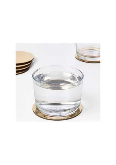 Glattıs Bardak Altlığı, Pirinç Rengi 8,5cm 6 Adet Diğer